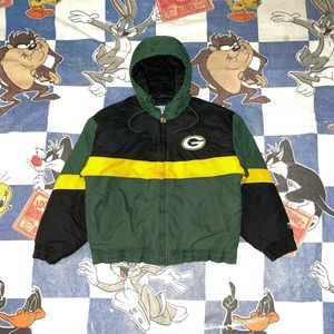 Vintage Green Bay Packers puffer jacket
